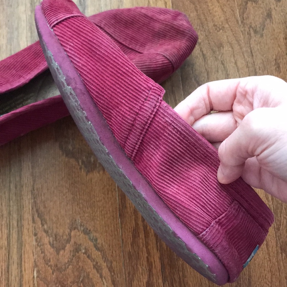Pink Corduroy Toms - Picture 10 of 15